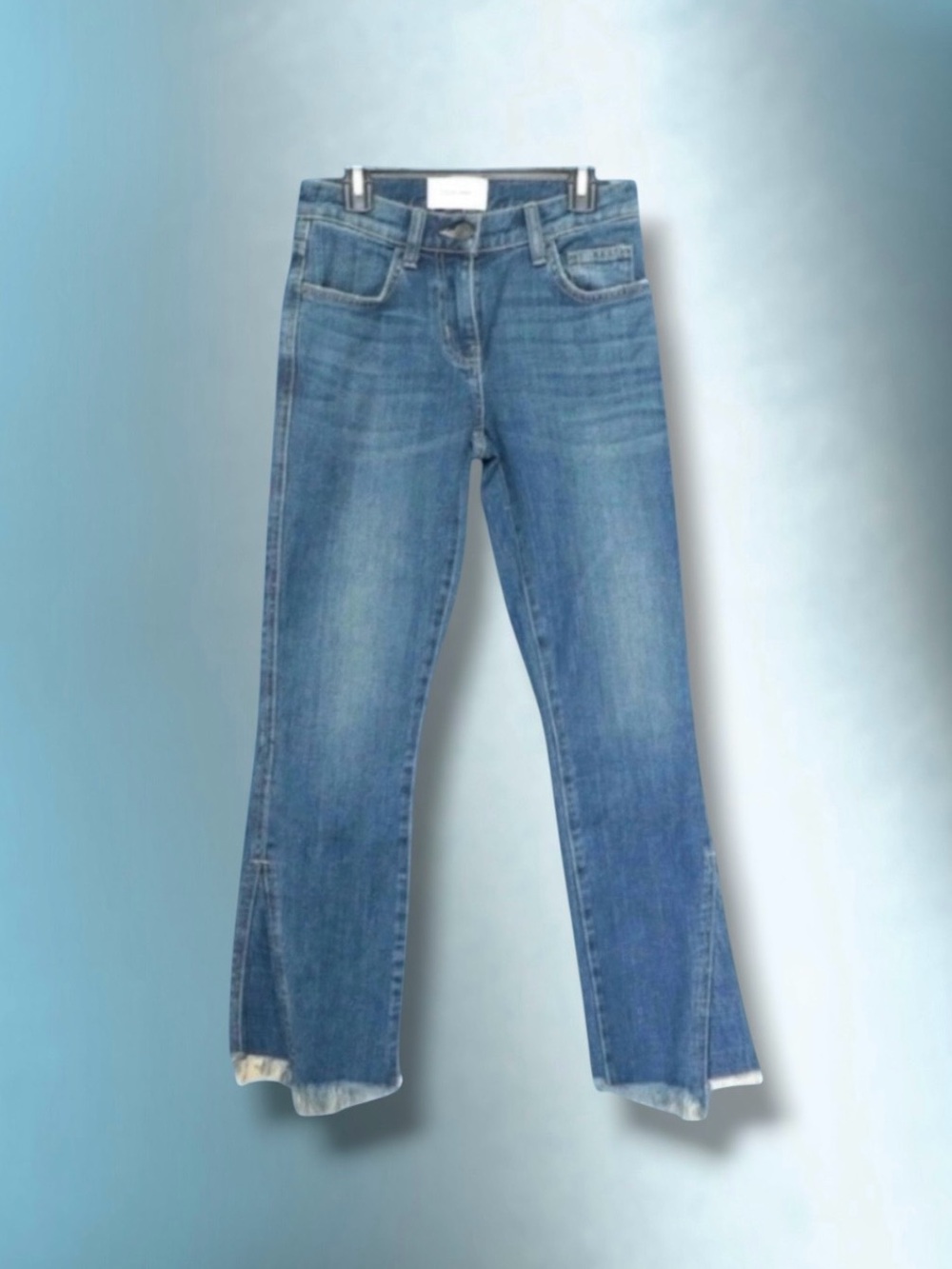 🆕💞Current Elliot The Fan Kick Jeans Frayed Flared Bottoms • Color BRUSH • Sz. 26